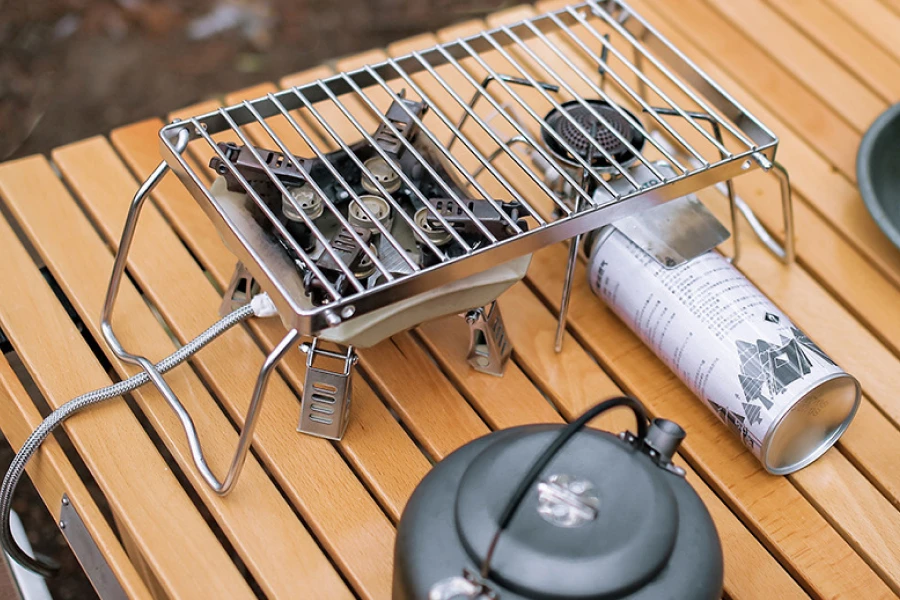 Portable Campfire Grill Stand